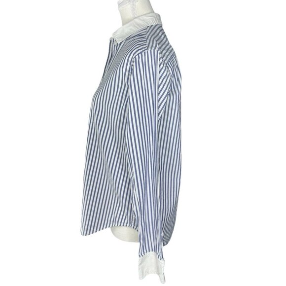 Everlane Women’s Mariner Blue Must-Have Cotton Silky Button Front Shirt 0/C39‎ - Picture 3 of 13